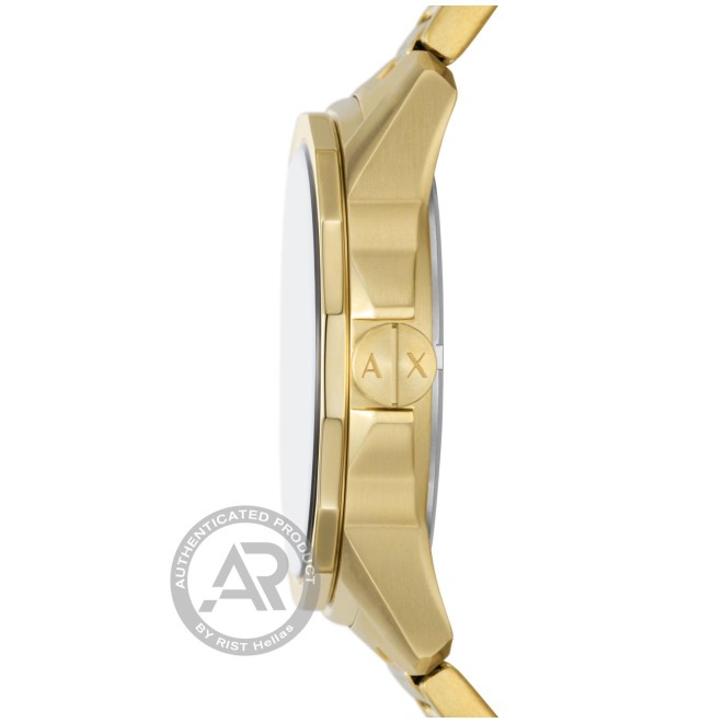 Armani Exchange Banks Gold Stainless...