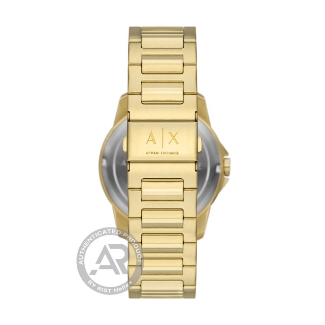 Armani Exchange Banks Gold Stainless...