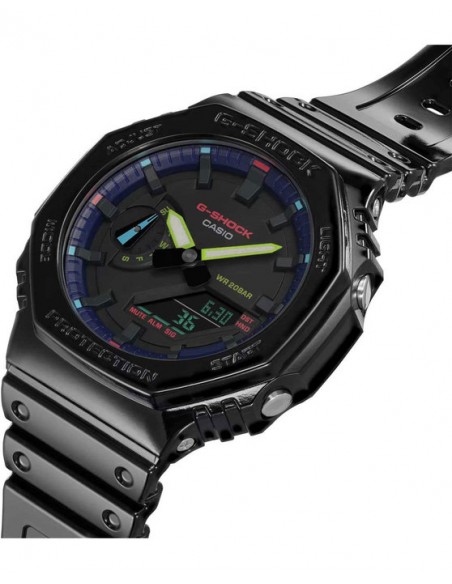 G-Shock dual time chronograph black rubber strap GA-2100RGB-1AER