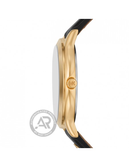 Michael Kors Slim Runway Black Leather Strap MK7482