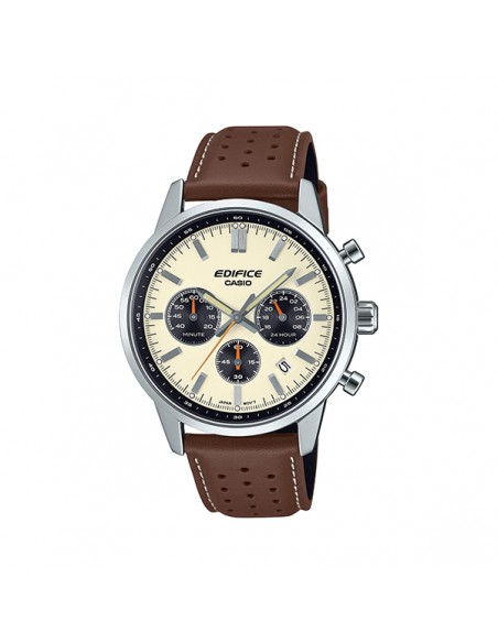 CASIO Edifice Chronograph Brown Leather Strap EFR-575L-7AEF
