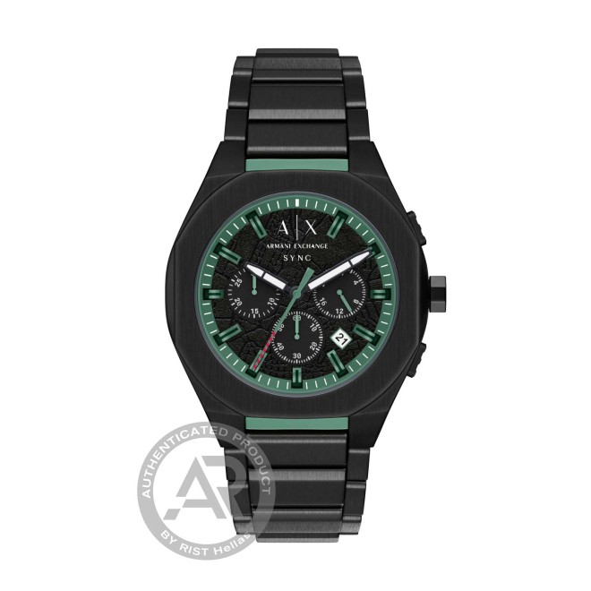 Armani Exchange Sync Round Black Dial...